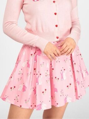 Modcloth Collectif Marilu Some Bunny To Love Skater Skirt